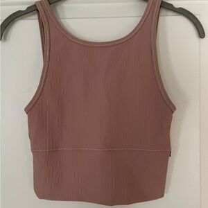 Ribbed Mauve Lululemon Power Pivot Tank Top